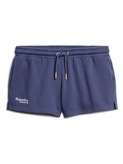 Superdry Blue 100% Cotton Essential Logo Shorts - Image 5 of 7