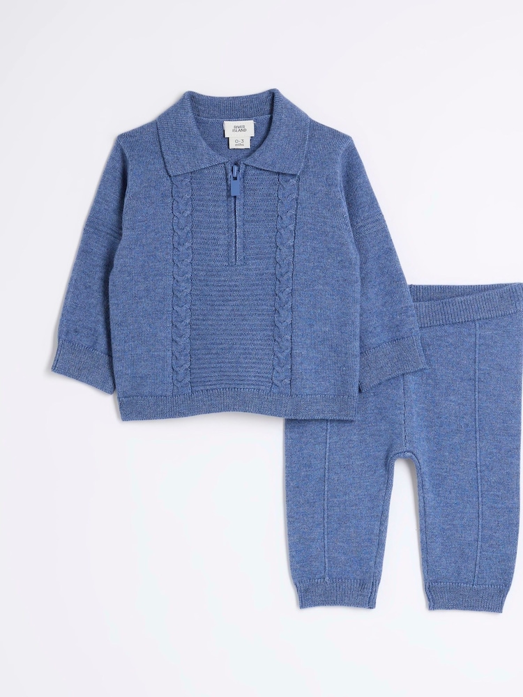 River Island 100% Cotton Sweat Top and Joggers Set - Bild 1 von 4