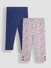 Berry Purple Ditsy rožast vzorec - Komplet 2 legic JoJo Maman Bébé - Slika 1 iz 7