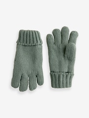 Sage Green Cable Knit Hat, Glove & Scarf Set (3-16yrs) - Image 3 of 5
