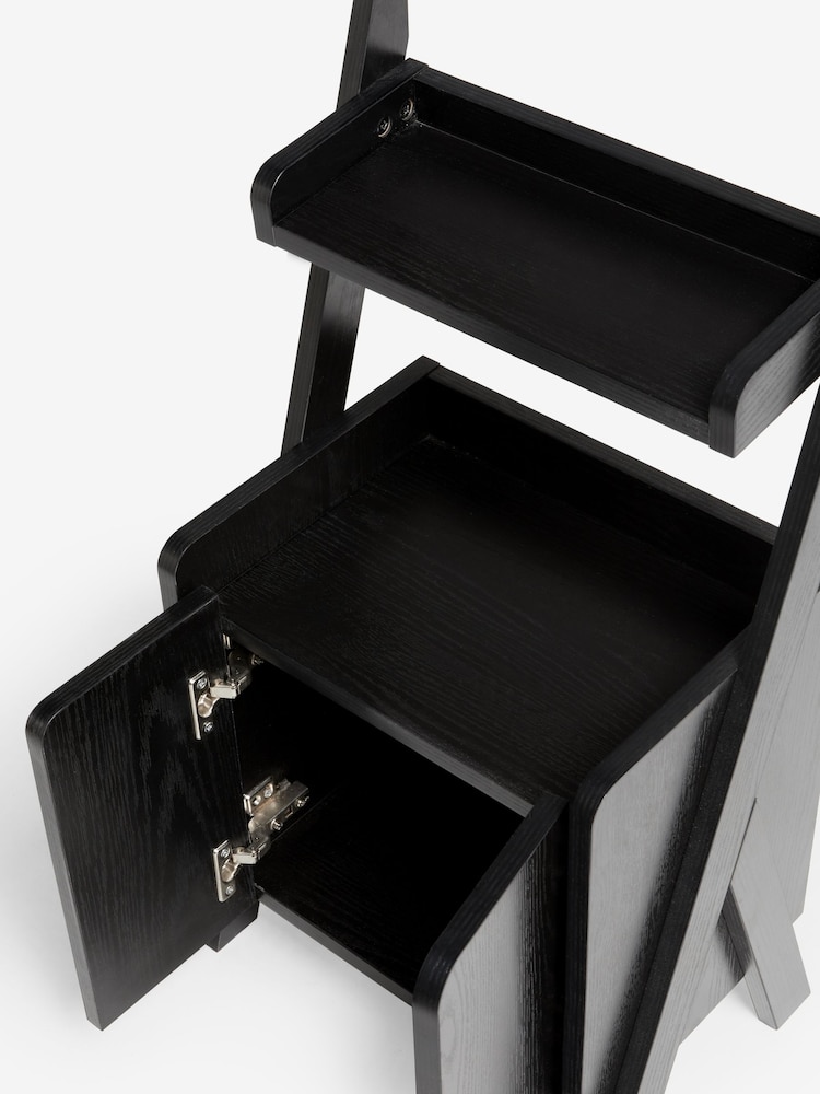 Black Ladder Shelf Storage Cabinet - Image 7 of 7 Black Ladder Shelf Storage Cabinet - Image 7 of 7