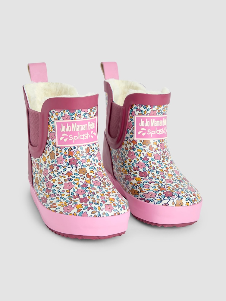 JoJo Maman Bébé Cosy Lined Printed Ankle Wellies - صورة 1 من 4