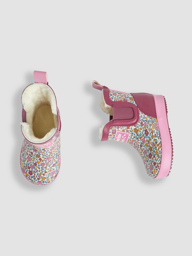 JoJo Maman Bébé Cosy Lined Printed Ankle Wellies - صورة 4 من 4