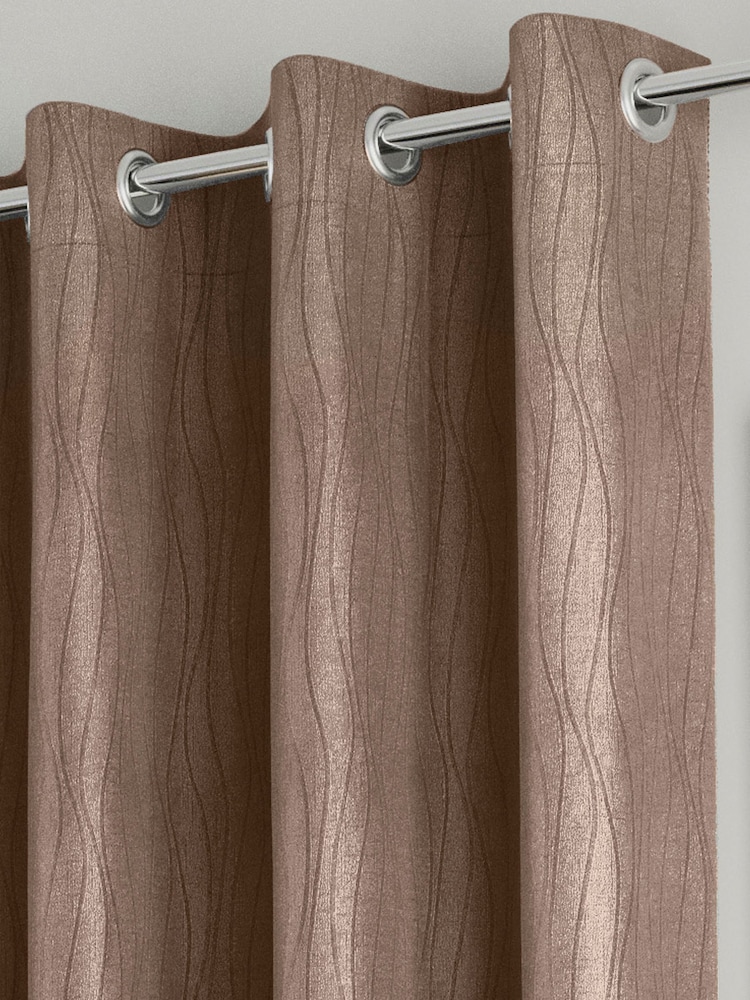 Enhanced Living Bronze Thermal Room Darkening Goodwood Readymade Curtains - Image 2 of 3