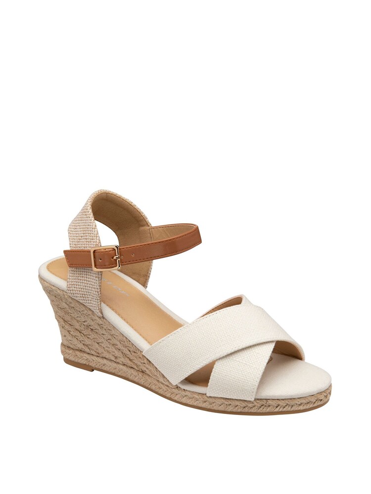 Dunlop White Wedges Open Toe Sandals - Image 1 of 4