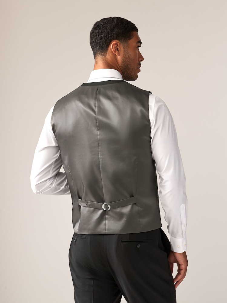 Noir - Laine Blend Motion Flex Costume Gilet - Image 3 of 10