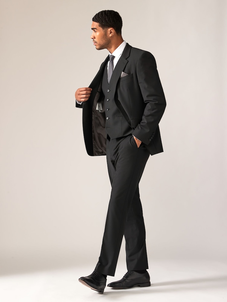 Noir - Laine Blend Motion Flex Costume Gilet - Image 4 of 10
