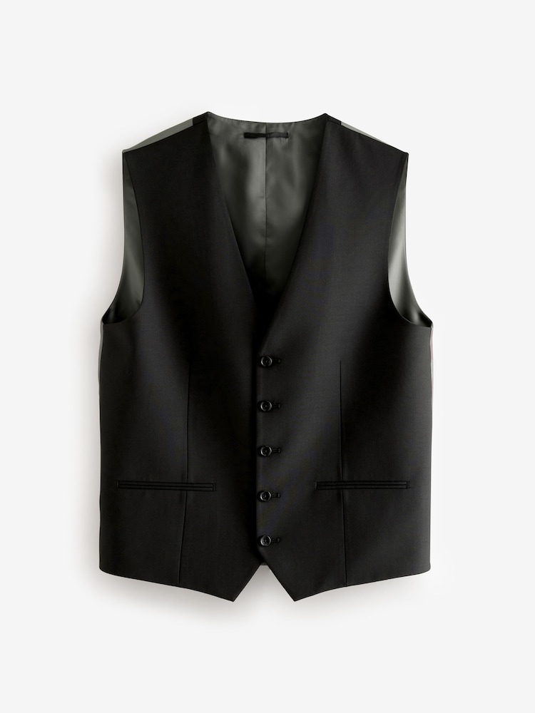 Noir - Laine Blend Motion Flex Costume Gilet - Image 7 of 10