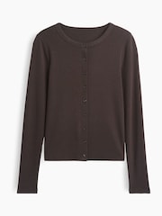 Gap Brown Modern Crew Neck Cardigan - Image 1 of 1
