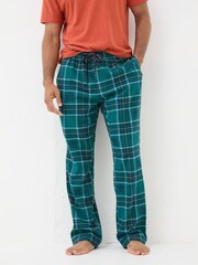 FatFace Teal Blue VW Check Pyjama Bottoms - Image 1 of 5