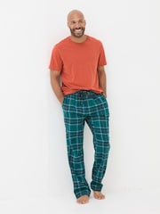 FatFace Teal Blue VW Check Pyjama Bottoms - Image 3 of 5