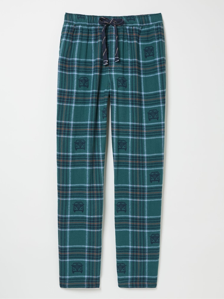 FatFace Teal Blue VW Check Pyjama Bottoms - Image 5 of 5