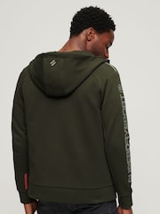 Superdry Green Sport Tech Logo Loose Zip Hoodie - Image 2 of 3