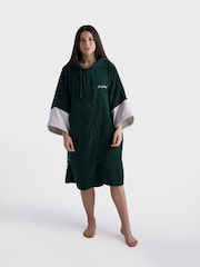 dryrobe Green Full-Zip Towel Robe - Image 1 of 8