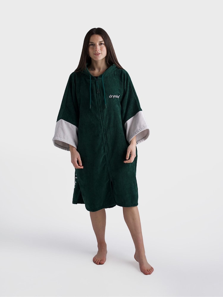 dryrobe Green Full-Zip Towel Robe - Image 1 of 8 dryrobe Green Full-Zip Towel Robe - Image 1 of 8