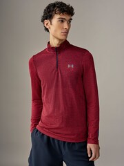 sweat Under Armour Rouge sans coutures à col zippé - Image 1 de 5