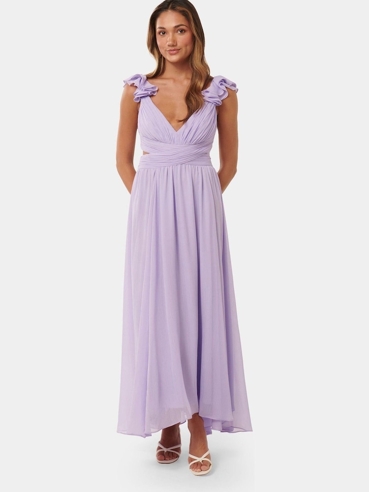 Forever New Purple Petite Selena Petite Ruffle Maxi Dress - Image 1 of 4 Forever New Purple Petite Selena Petite Ruffle Maxi Dress - Image 1 of 4