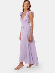 Forever New Purple Petite Selena Petite Ruffle Maxi Dress - Image 3 of 4