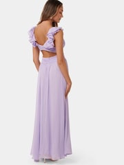 Forever New Purple Petite Selena Petite Ruffle Maxi Dress - Image 4 of 4