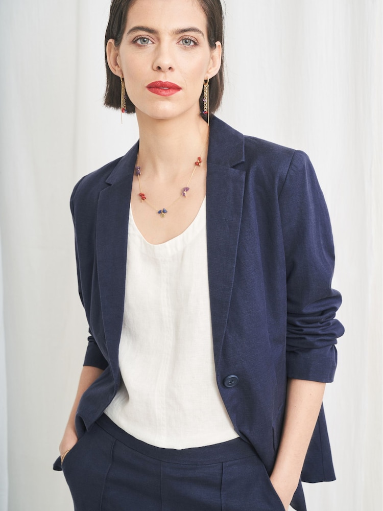 Blauw - Seasalt Cornwall Erica blazer van linnenmix - Image 4 of 6