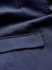 Seasalt Cornwall Blue Erica Linen Blend Blazer - Image 6 of 6