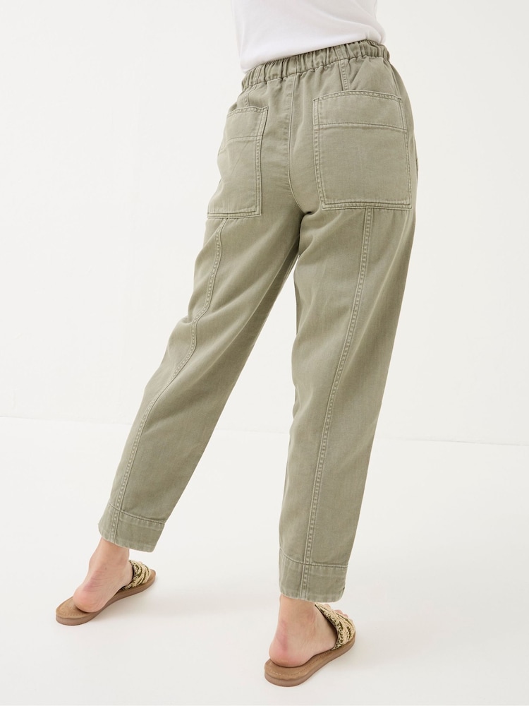 FatFace Ashli Green Tapered Cargo Trousers - Image 2 of 5 FatFace Ashli Green Tapered Cargo Trousers - Image 2 of 5
