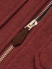 Reiss Rust Red Peridoe Zip-Through Trucker Jacket with Wool - Image 5 of 5