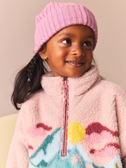 Pink Scenic Borg Fleece Half Zip Top (3mths-7yrs) - Image 4 of 9