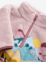Pink Scenic Borg Fleece Half Zip Top (3mths-7yrs) - Image 8 of 9