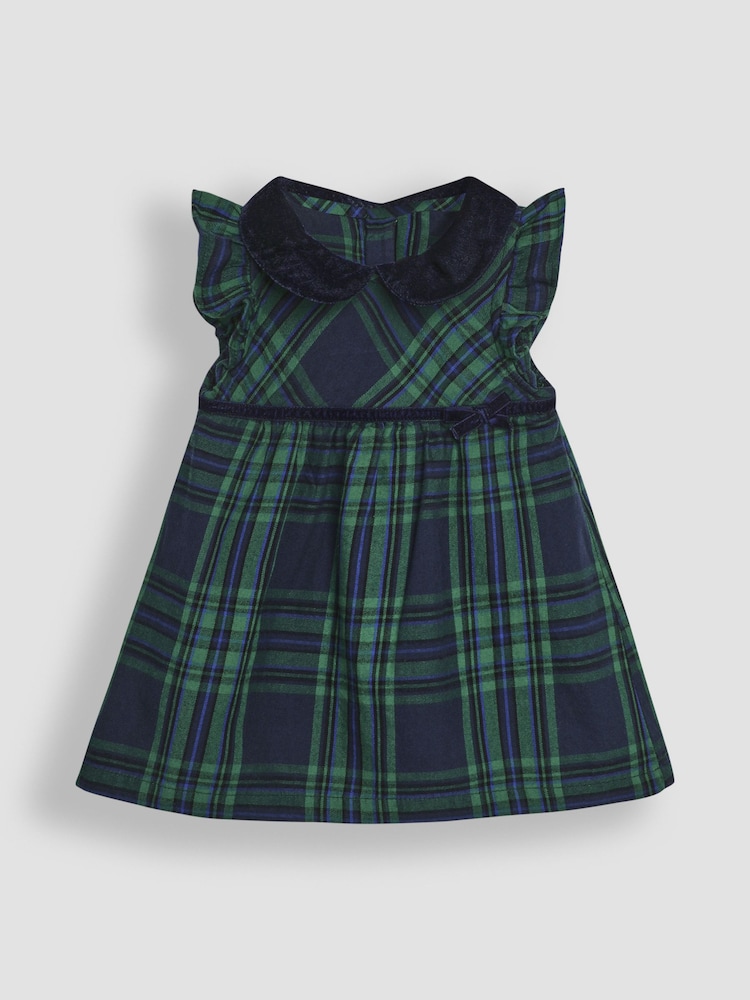 JoJo Maman Bébé Green Tartan Baby Dress & Body Set - Image 2 of 6