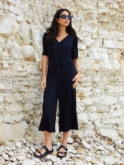 Threadbare Комбинезон из джерси с поясом и длинными рукавами - Изображение 3 из 4