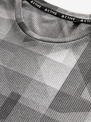 Black/White Mono Active Gym Printed Training T-Shirt - Image 7 of 8