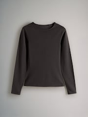 The Set Black/Brown/Nude/White 5 Pack Long Sleeve Crew Neck T-Shirts - Image 14 of 18