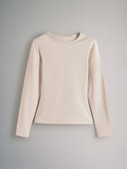 The Set Black/Brown/Nude/White 5 Pack Long Sleeve Crew Neck T-Shirts - Image 15 of 18