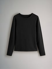 The Set Black/Brown/Nude/White 5 Pack Long Sleeve Crew Neck T-Shirts - Image 16 of 18