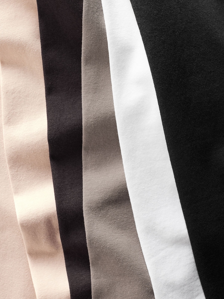 Schwarz/Braun/Nude/Weiß - The Set 5 Pack Long Sleeve Crew Neck T-Shirts - Bild 18 von 18 Schwarz/Braun/Nude/Weiß - The Set 5 Pack Long Sleeve Crew Neck T-Shirts - Bild 18 von 18