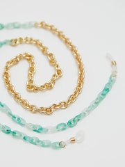 Mood Gold Resin And Chain Link Sunglasses Chain - Image 3 of 5