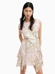 AllSaints Green Audrina Avalon Dress - Image 4 of 6