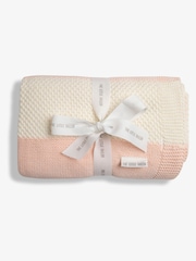The Little Tailor Baby 100% Cotton Textured Stripe Shawl Blanket - Imagen 1 de 5