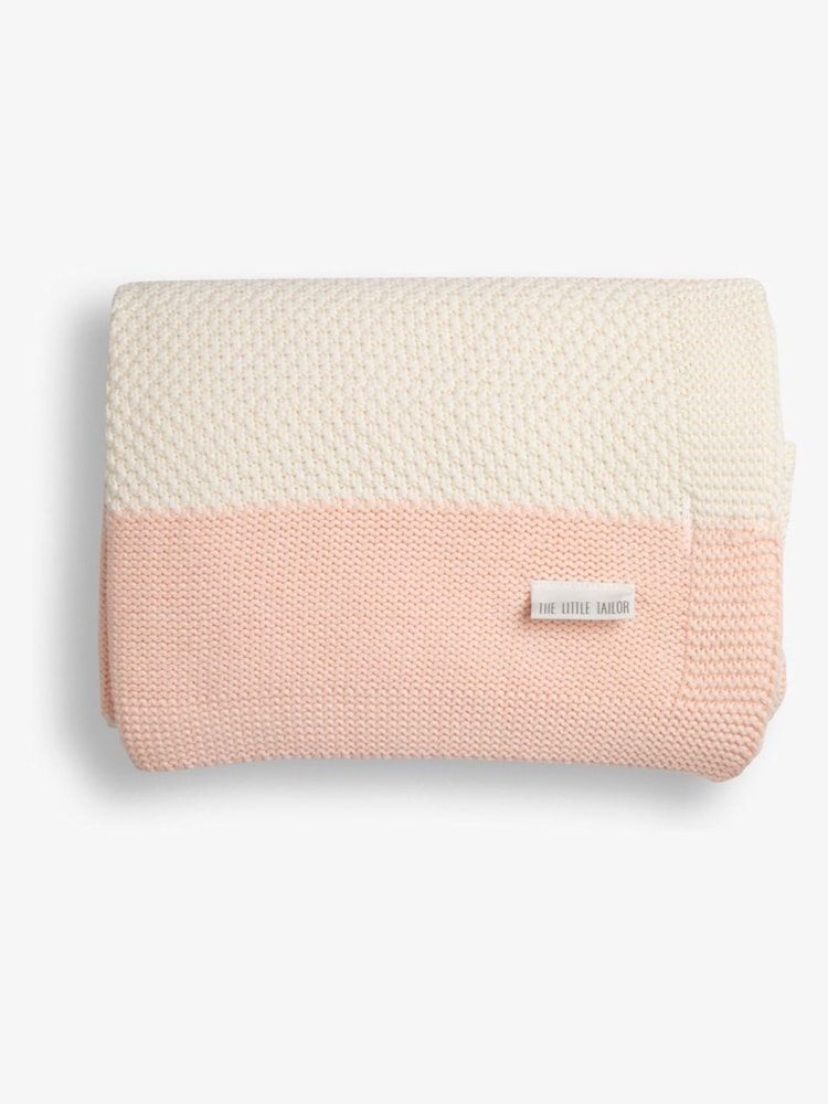 The Little Tailor Baby 100% Cotton Textured Stripe Shawl Blanket - Imagen 2 de 5
