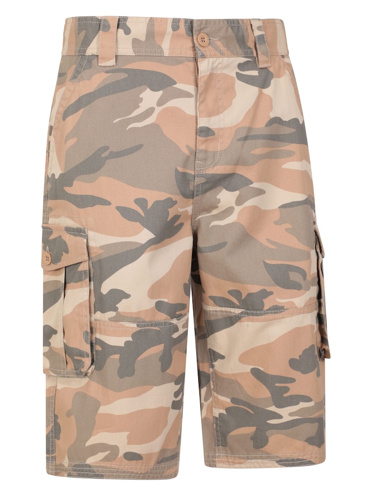 Mountain Warehouse Brown Mens Camo 100% Cotton Cargo Shorts - Image 2 of 6
