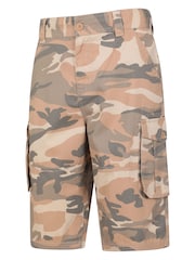 Mountain Warehouse Brown Mens Camo 100% Cotton Cargo Shorts - Image 4 of 6