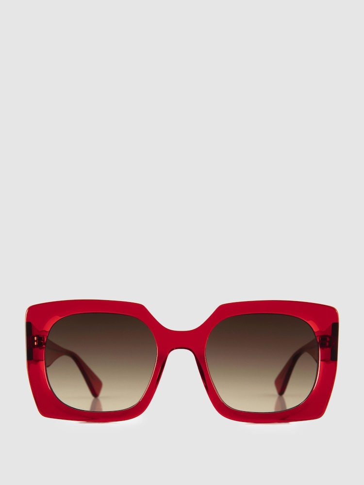 Curry and Paxton Oversized Rectangle Sunglasses - Image 1 of 4