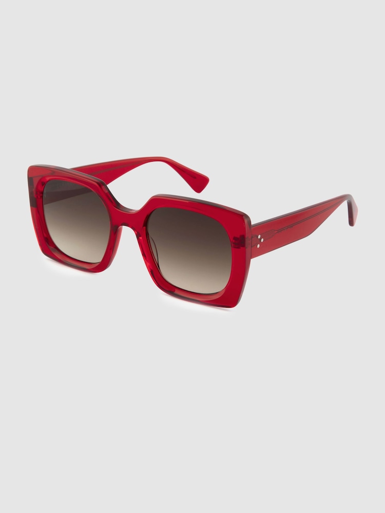 Curry and Paxton Oversized Rectangle Sunglasses - Image 2 of 4