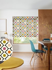 Orla Kiely Black Multi Spot Flower Made to Measure 100% Cotton Roman Blind - Image 1 of 6