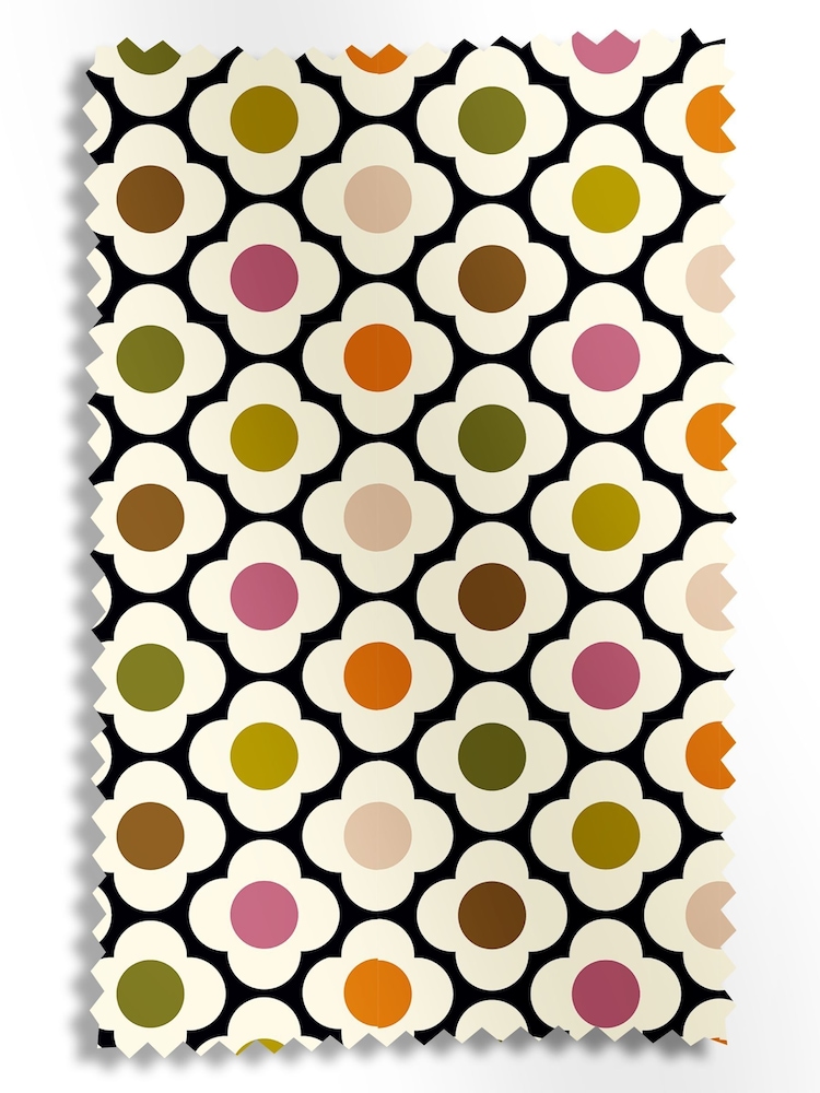 Orla Kiely Black Multi Spot Flower Made to Measure 100% Cotton Roman Blind - Image 6 of 6