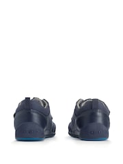 Start Rite Blue Hopper Leather Double Riptape Pre-School Shoes - Image 4 of 6