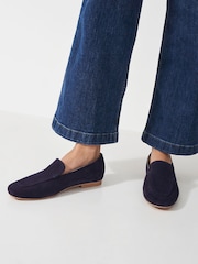 Crew Clothing Blue Suede Loafers - Image 1 of 5