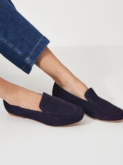 Crew Clothing Blue Suede Loafers - Image 2 of 5