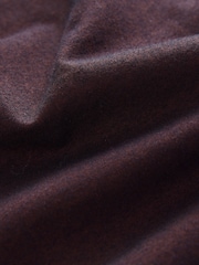Burgundy Red Brushed 100% Cotton Oxford Long Sleeve Shirt - Image 6 of 6